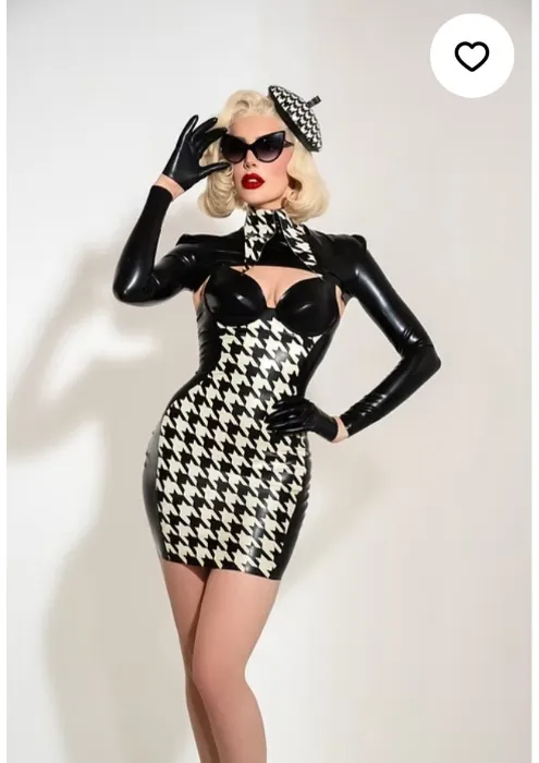 Catalyst Latex Houndstooth Dress
