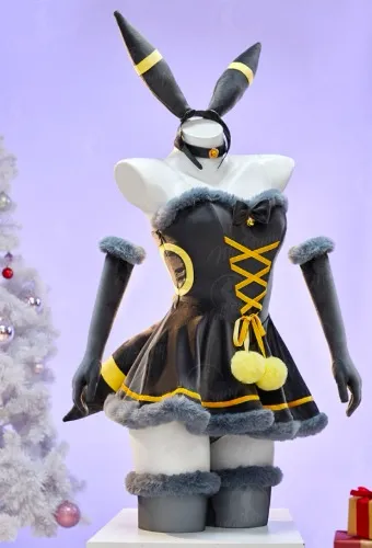 PM Derivative Sexy Cosplay Christmas Plush Suit Winter Dress with Headdress and Tail