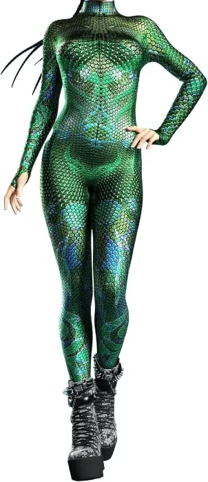 Snake Style Bodysuit Green