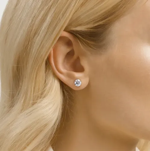 3 CTW Stud Earrings Set With Round Diamonds