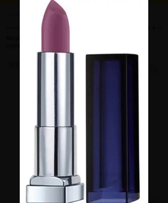 Maybelline Labial Color Sensat Loaded Bolds Midnight Merlot Acabado Mate Color Violeta