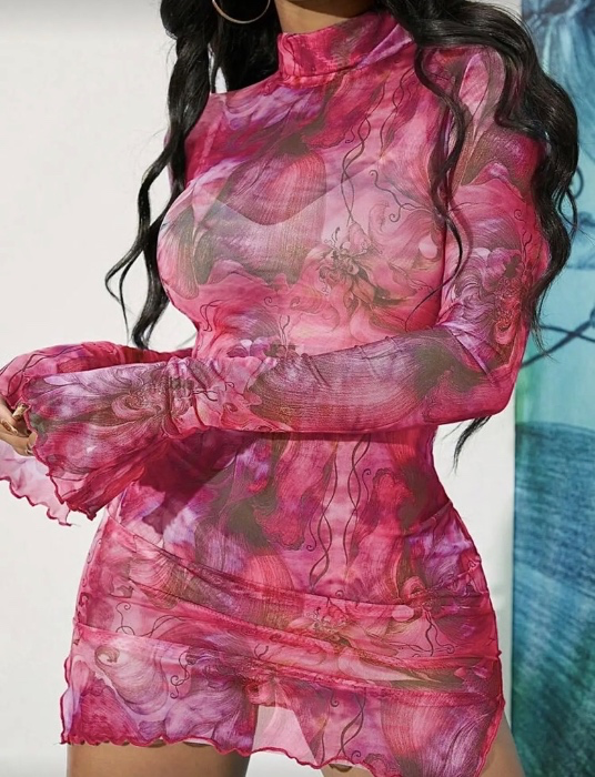 Vestido Manga Larga Microtul Importado Shein Y2k Fairycore