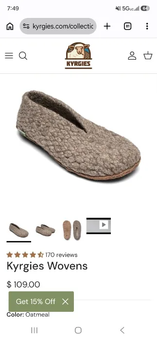 Kyrgies Woven House Shoes