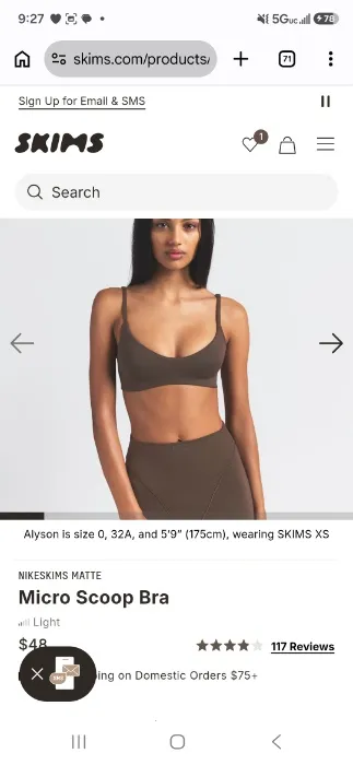 SKIMS Micro Scoop Bra