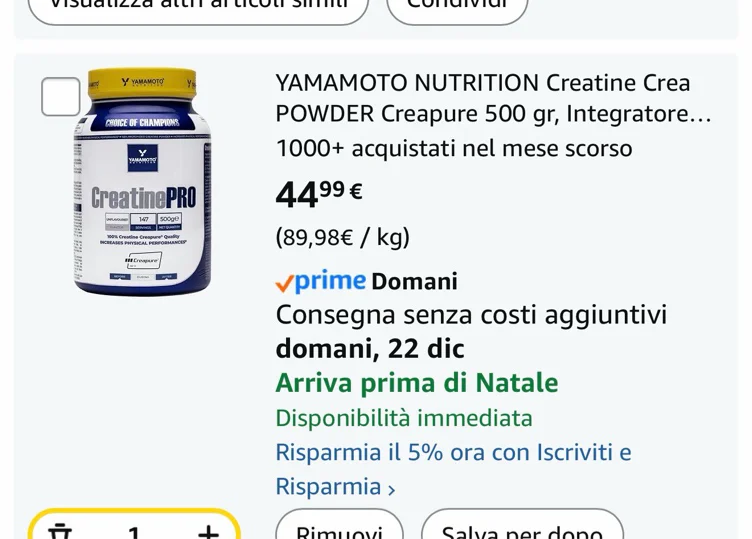 Creatina per la mia possenza  