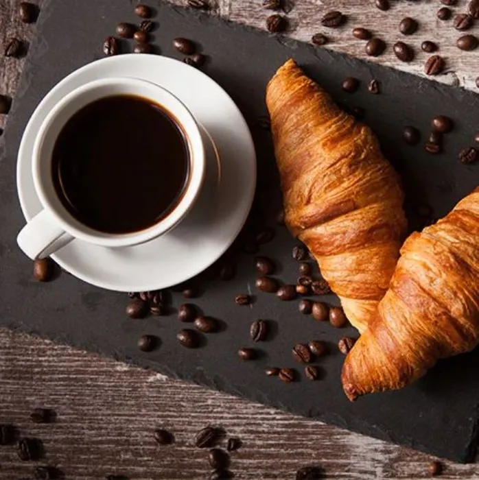A Coffee with a Pastry