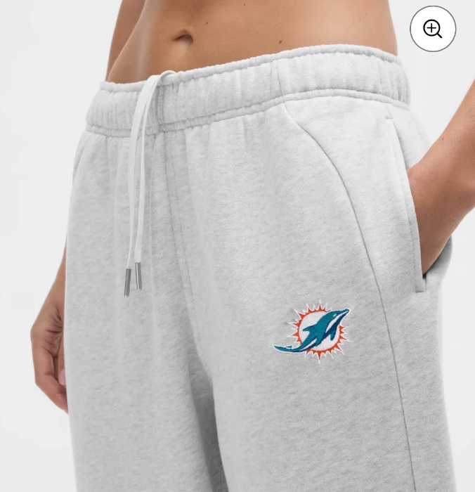 Women's Miami Dolphins lululemon Heathered Core Ultra Light Grey Scuba Mid-Rise Oversized Jogger