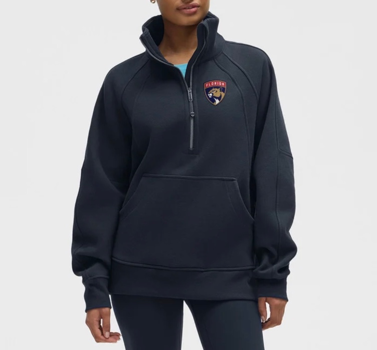 Florida Panthers Women's Long Scuba Oversized Half Zip Funnel Neck