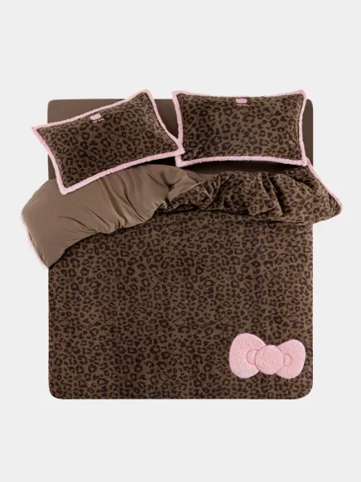 tbh | "Hello Kitty" Curly Flannel Bedding Set Choco | tbh shop