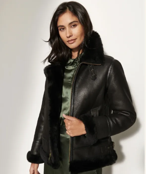 Jane Sheepskin B-3 Bomber Jacket