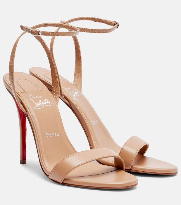 Christian Louboutin Miss Z 100mm Sandal - Nappa Blush, Size 38.