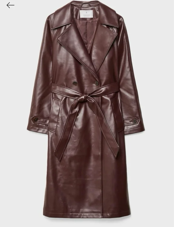 Burgundy leather coat 