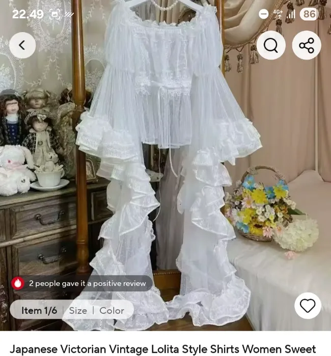 See-through princess sleeves