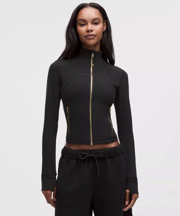 Define Cropped Jacket *Nulu - Black/Gold/Gold-4