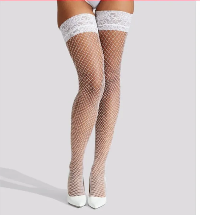 Lace Top Fishnet Hold Up
