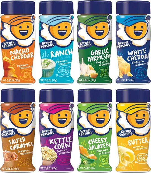 Kernel Season's Full-Size Jars Seasoning Variety Pack, 2.4-3.0 Ounce Shakers (Pack of 8)