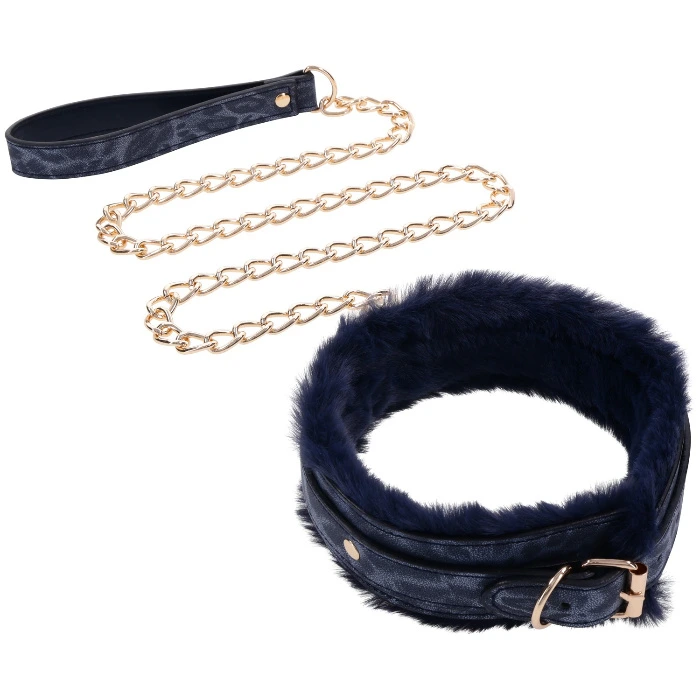 Black and blue cougar collar