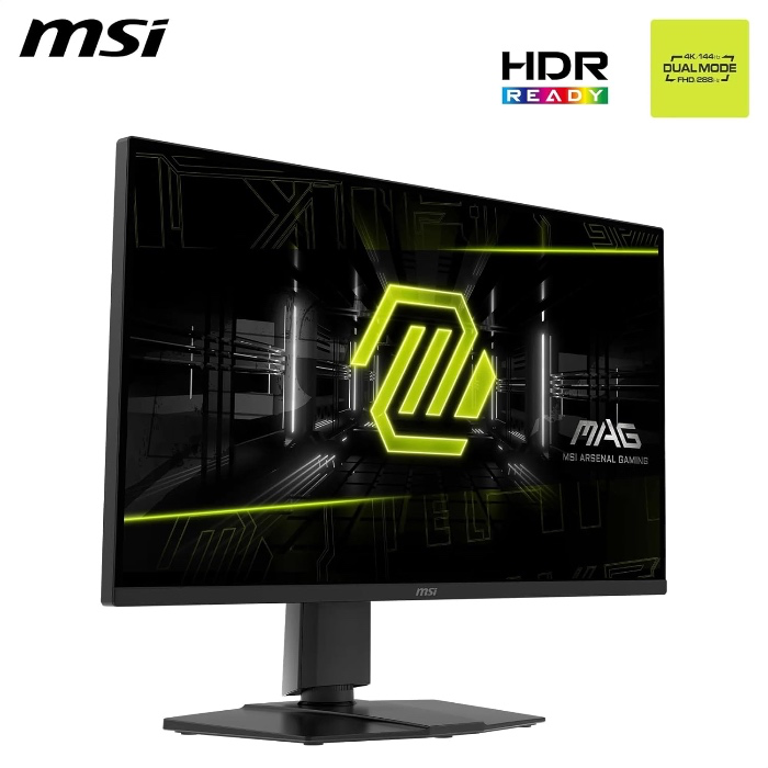 MSI MAG 275UPD E14 27-Inch, 4K UHD Gaming Monitor, 3840 x 2160 IPS, 288Hz, 1ms, HDR ready, Eye care, Dual-Mode, HDMI 2.1, DP 1.4a, Frame-less, Tilt/Height Adjustable, Vesa Mount, Black - 27'' / 4K UHD - 144Hz / IPS