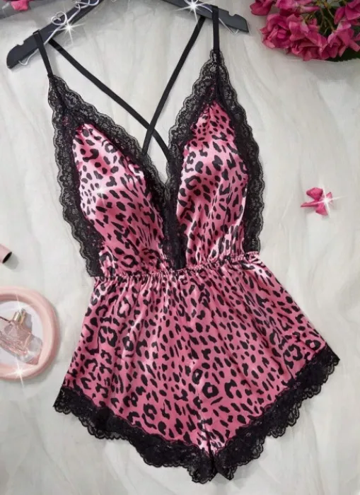 Pink Satin Nighty Teddy