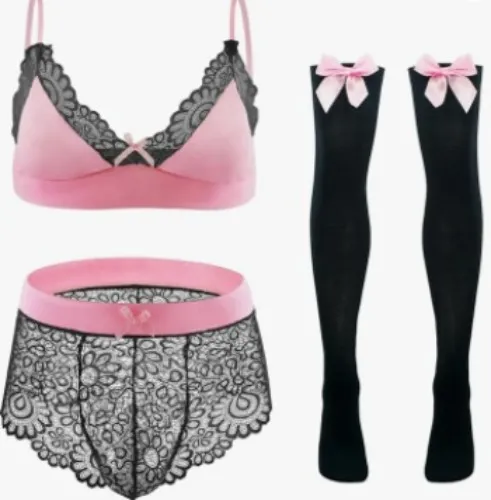 3 Piece Lace Loungewear Set