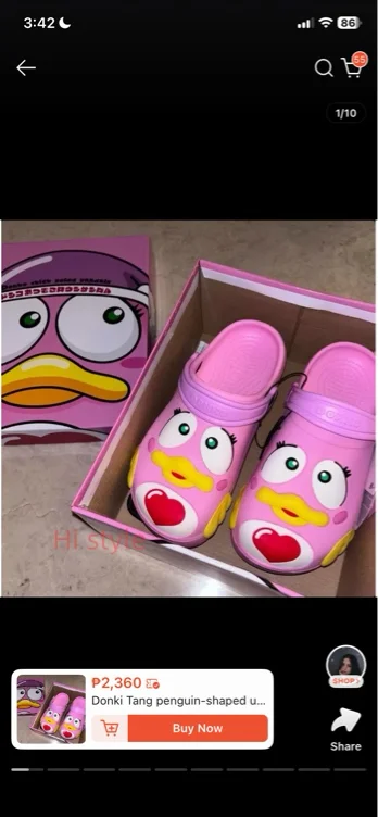 Pink donki clogs