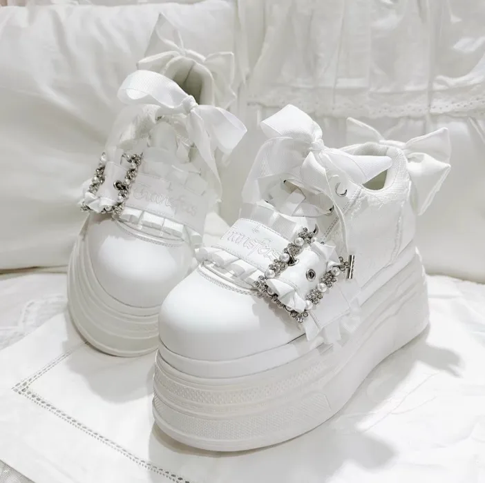 Jeweled shoes WHITE
