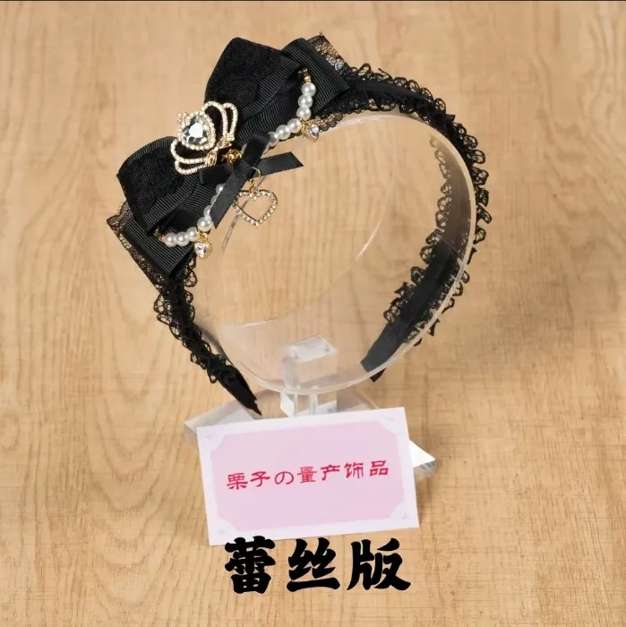 Bow headband BLACK