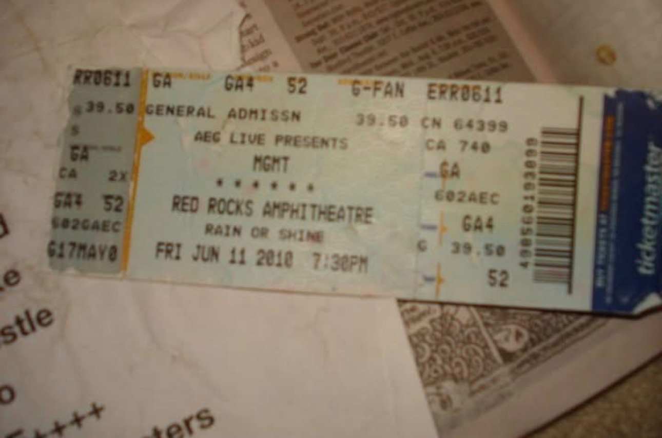 Concert ticket
