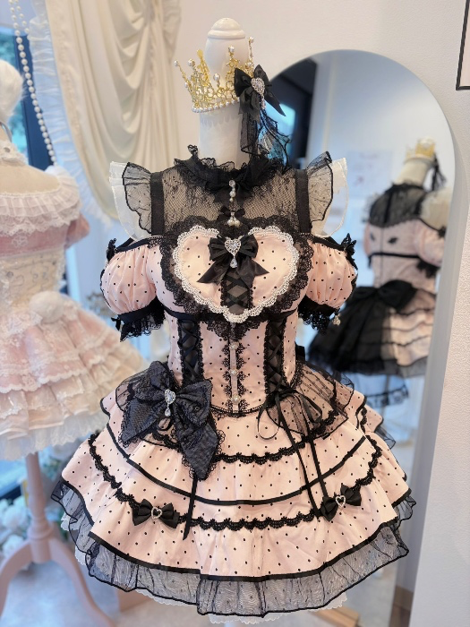 pink polka dot idol outfit