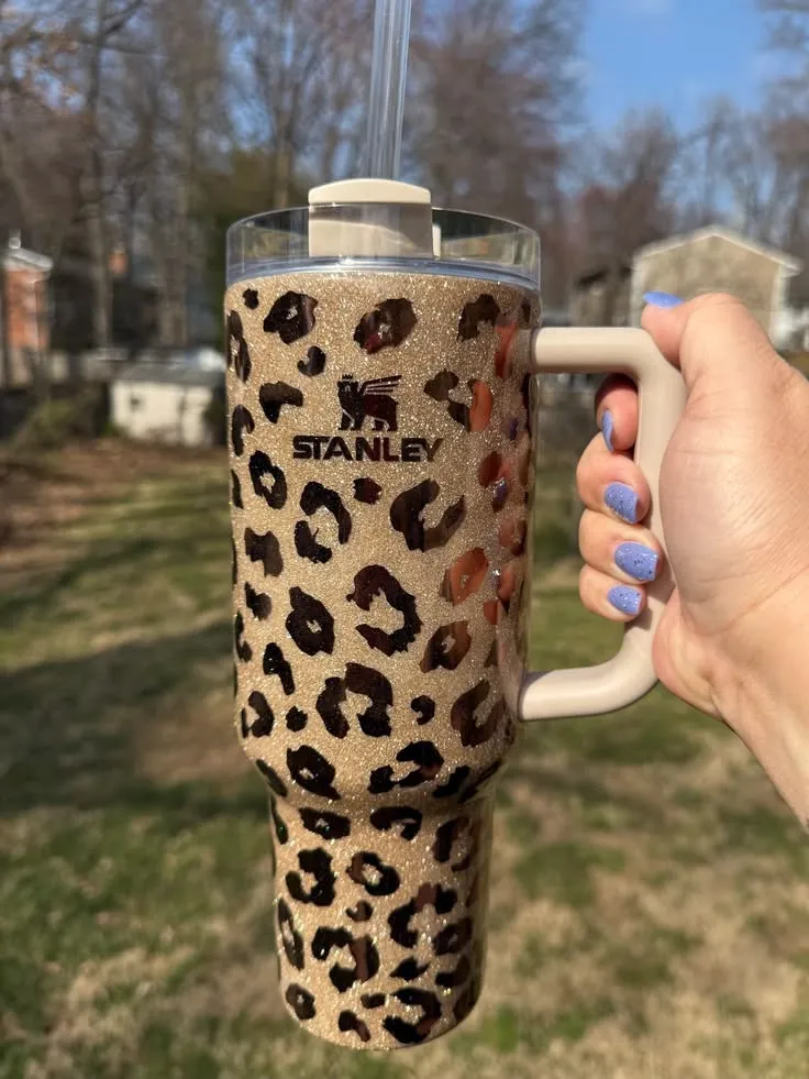 leopard print Stanley tumblers