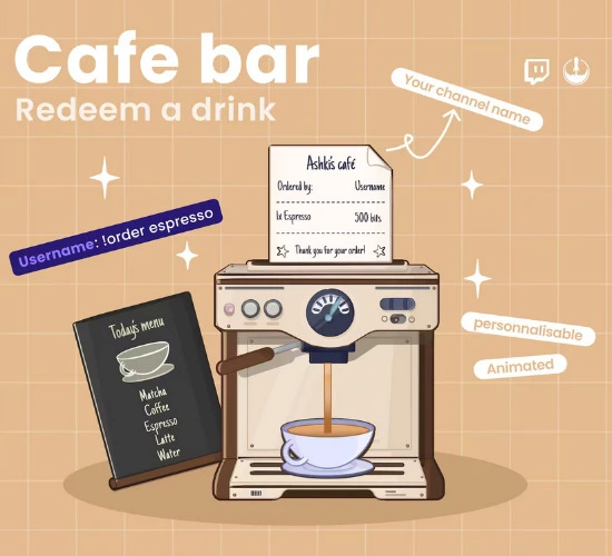 PURCHASED! TY~ ♡ Cafe Bar Widget for Co-working Stream