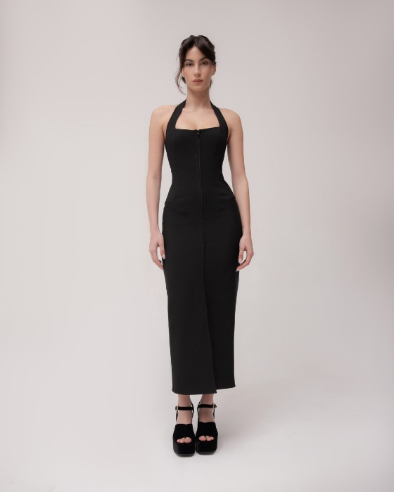 Megan Dress in Black | Dalood