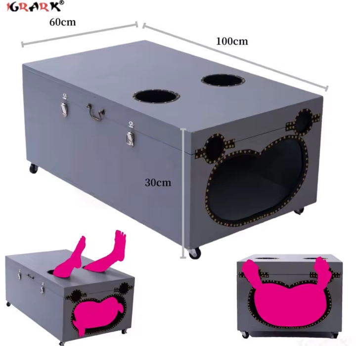 toy box for SM games - wooden pillory and floor pillory -restraint system