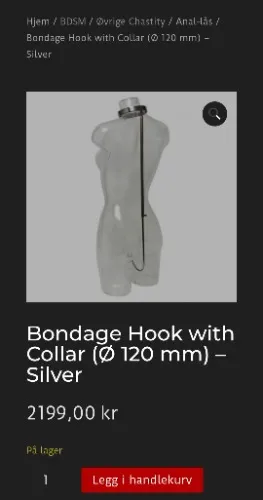 Bondage Hook with Collar (Ø 120 mm) – Silver | Sublimx - Gear & Fetish