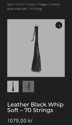 Leather Black Whip Soft – 70 Strings | Sublimx - Gear & Fetish