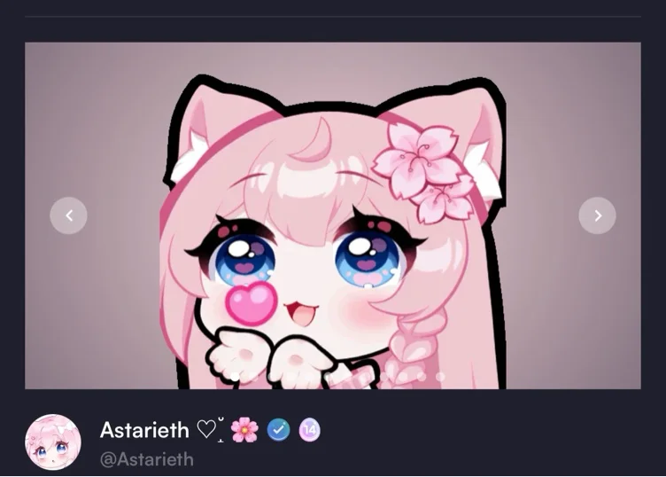 YCH Animated Chuu Kiss Emote by @Astarieth