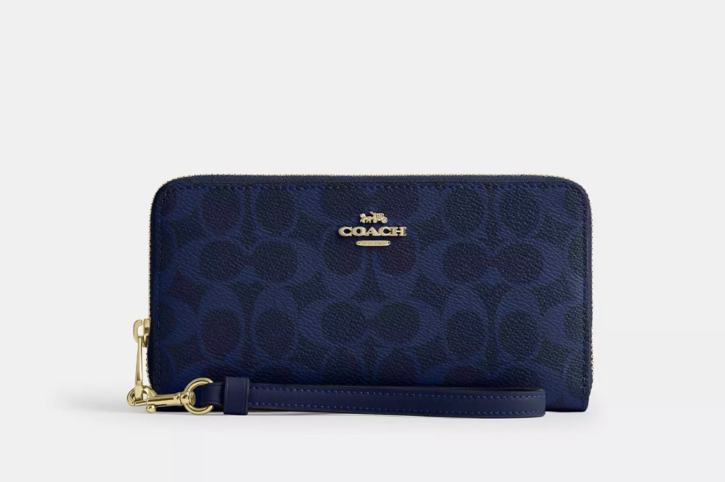 Long Zip Around Wallet In Signature Canvas