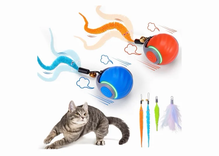 2Pack Interactive Cat Toy Ball