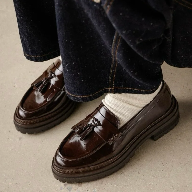 Deniz - Chocolate Gloss loafers