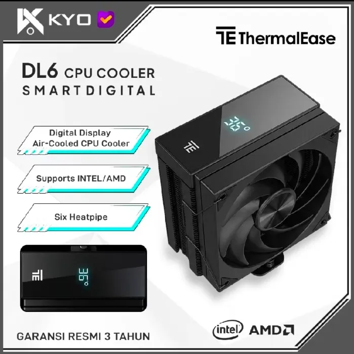 KYO ThermalEase DL6 Digital CPU Air Cooler White1
