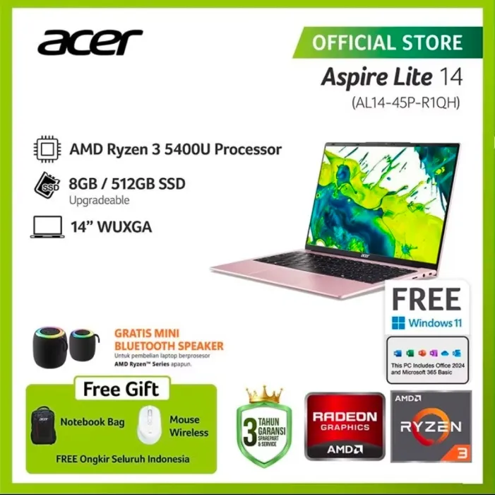 🥺 ACER ASPIRE LITE 14 [Rose Sakura] 🥺