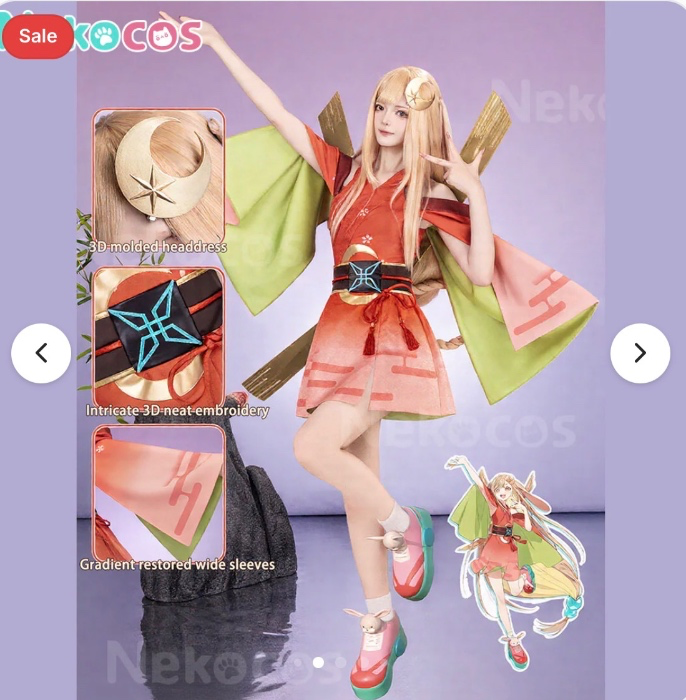 【Nekocos】Anime Cosmic Princess Kaguya! Cosplay Kaguya Cosplay Costume | Custom-Tailor - Full Set / S