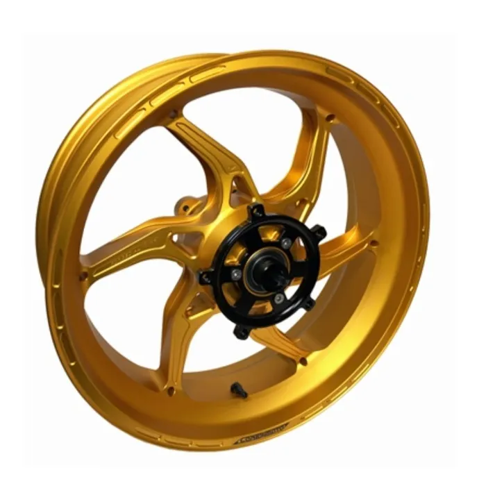 Satin Gold Core Moto Apex-6 Lightest forged motorcycle wheels for ZX10R