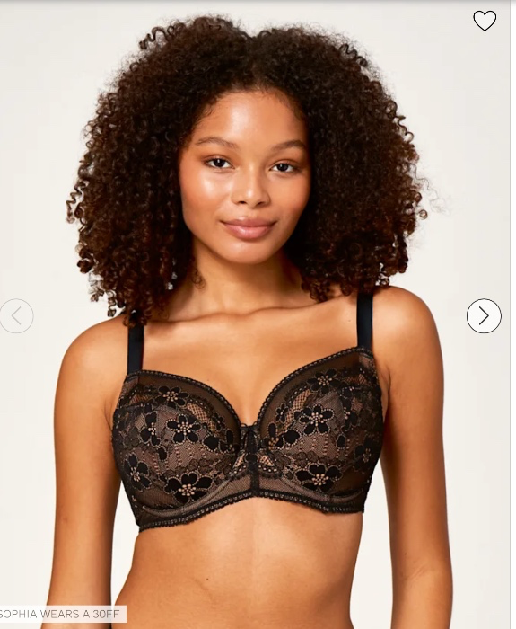 Lacey Full Cup Bra in Fuchsia by Bravissimo Black 34GG