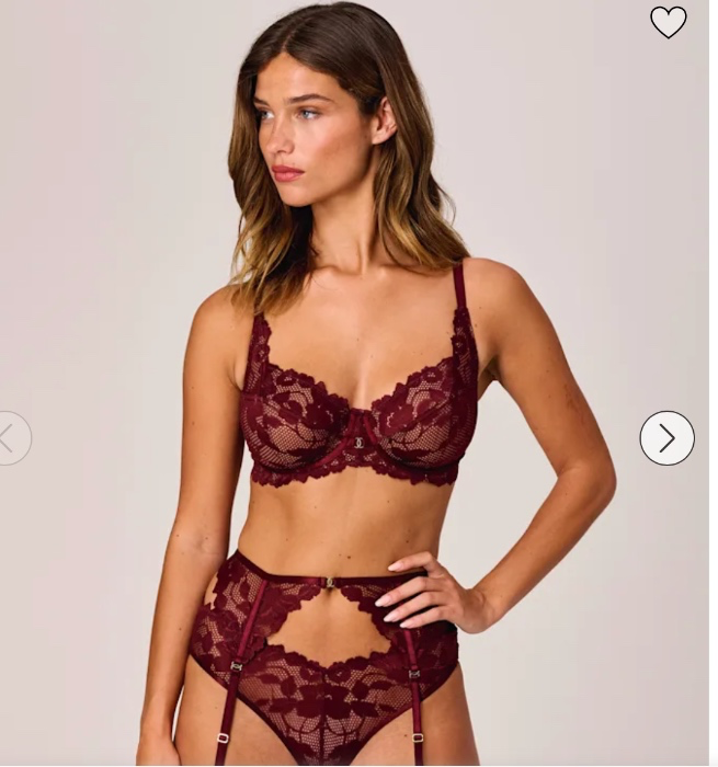Millie Luxe Bra in Amber by Bravissimo 34GG Burgundy 