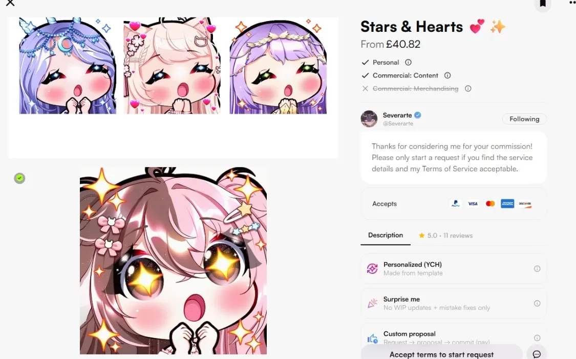 Big heart eyes animated emote