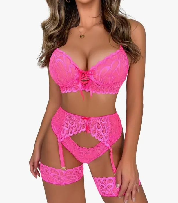 Hot Pink Lingerie Set