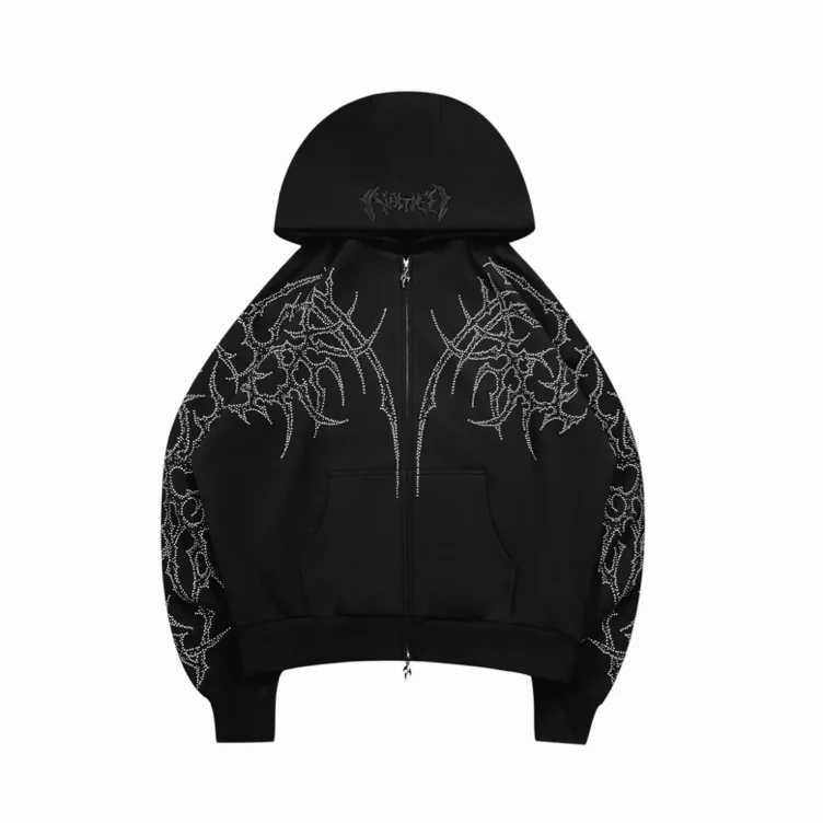 Named Collective HAUNT STUDDED ZIP HOODIE