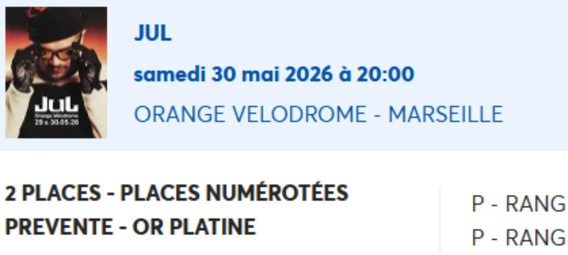 Place concert Jul d'Or et platines