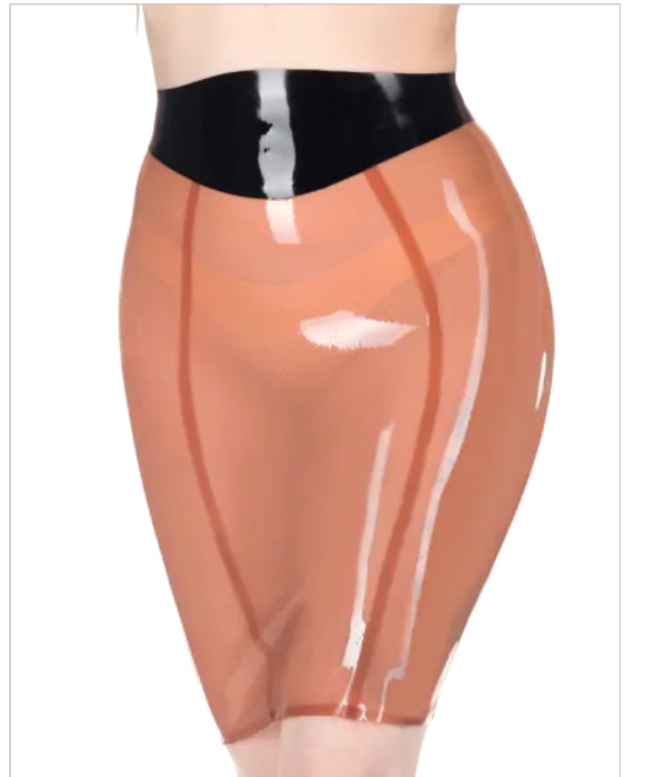 Translucent latex skirt 